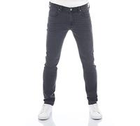Lee Luke Slim Fit Pantalones vaqueros de hombre de ajuste ceñido y cónico, fabricados en algodón denim elástico en color azul, negro y gris, tallas 38, 39, 40, 41, 42, 44, y 46, 30W x 32L