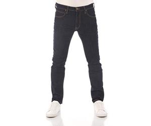 Lee Luke Slim Fit Pantalones vaqueros de hombre de ajuste ceñido y cónico, fabricados en algodón denim elástico en color azul, negro y gris, tallas 38, 39, 40, 41, 42, 44, y 46, 38W x 32L