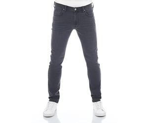 Lee Luke Slim Fit Pantalones vaqueros de hombre de ajuste ceñido y cónico, fabricados en algodón denim elástico en color azul, negro y gris, tallas 38, 39, 40, 41, 42, 44, y 46, 34W x 30L
