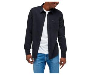 Lee Men's Button Down - Camiseta, Color Negro, Negro, L