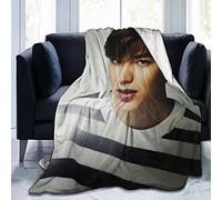 Lee Min-ho - Manta de forro polar ligero y suave para sala de estar, dormitorio, sofá, para todas las estaciones, aire acondicionado, 125 cm x 100 cm