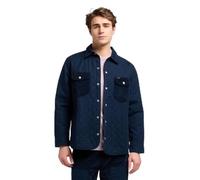Lee Mixed Media Overshirt Chaqueta, Rivet Navy, XL Hombres