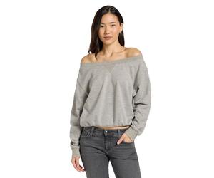 Lee Off Shoulder SWS Camiseta de chándal, Gris, S Mujer, Gris, S