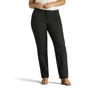 Lee Pantalón de Pierna Recta para Mujer de Talla Grande, Negro, 18 US