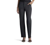 Lee Women's Relaxed Fit All Day Straight Leg Pant, Charcoal Heather, 10 Short
