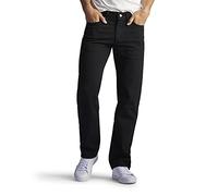 Lee Regular Fit Straight Leg Jean Jeans, Double Black, 34W / 28L para Hombre