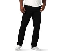 Lee Pantalones Vaqueros Rectos relajados para Hombre Big and Tall Extreme Motion Relaxed Straight, Negro -, 52W x 34L