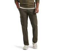 Lee Performance Series Extreme Comfort - Pantalón Cargo de Sarga de Ajuste Recto para Hombre, Frontier Olive, 36W/30L