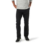 Lee Extreme Motion Pantalón cónico Relajado con Frente Plano Informales, Negro, 34W x 32L para Hombre