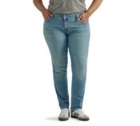 Lee Plus Size Legendary Mid Rise Straight Leg Jean Jeans, Anclaje, 52 Más para Mujer