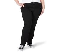 Lee Plus-Size Relaxed Fit Straight Leg Jean Jeans, Negro (Onyx), 24W /Petite para Mujer