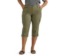 Lee Plus Size Ultra Lux Comfort with Flex-to-go Cargo Capri Pant Pantalón, Deep Lichen Green, 52 para Mujer