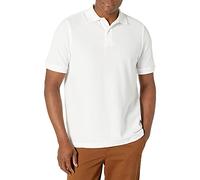 Lee Polo de Manga Corta de Ajuste Moderno Camisa, Blanco, 44-46 para Hombre