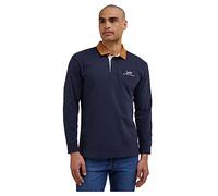 Lee Polo LS Contrast Collar, Negro, M para Hombre