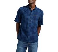 Lee Popover Shirt SS Camiseta, Indigo Patchwork Dobby, M Hombres