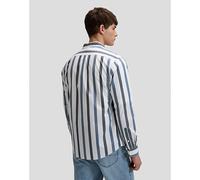 Lee Regular Lightweight Button Down Shirt Tonal Rivet Navy Stripe Tamaño S