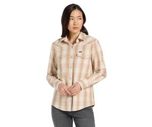 Lee Regular Western Shirt Camiseta, Caqui Plaid, M Mujeres