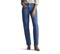 Lee Relaxed Fit All Cotton Straight Leg Jean Jeans, Algodón Aero, 46 Largo para Mujer