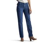 Lee Relaxed Fit All Cotton Straight Leg Jean Jeans, Algodón Livia, 42 Largo para Mujer