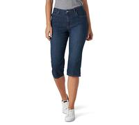 Lee Relaxed Fit Capri Jean Pantalones, Mysterious, 16 US para Mujer