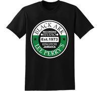 Lee Scratch Perry T-Shirt Ark Recording Studio Reggae Vinyl Records 45'S tee Unisex Men tee Shirt Black