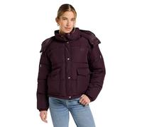 Lee Short Puffer with Hood Chaqueta, Deep Wine, M Mujeres