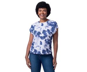 Lee Soft Shoulder Short Sleeve T-Shirt Camiseta, Tinte Azul, L para Mujer