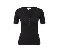 Lee SS Henley Camiseta, Negro, XS para Mujer