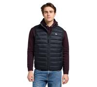 Lee Stand Collar Puffer Vest Chaqueta, Negro, M Hombres