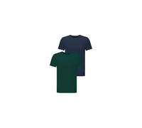 Lee Twin Pack Crew Camiseta, Jade Forest Mood Indigo, XL Hombres