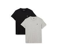 Lee Twin Pack Crew, Camisetas para Hombre, Negro/Gris (Black/Grey), M