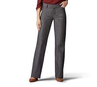 Lee Ultra Lux Comfort with Flex Motion Trouser Pant Pantalones, Carbon Rinse, 12 Largo Mujeres
