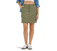 Lee Ultra Lux Comfort with Flex-to-go Cargo Skort Falda pantalón, Olive Grove Block Print, 42 para Mujer