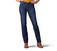 Lee Uniforms Relaxed Fit Straight Leg Jean Jeans, Realizado, 42 Breve para Mujer