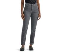 Lee Women's High Rise Mom Jean, Washed Black, 14
