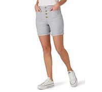 Lee Women's Legendary High-Rise Patch Front Short, Material Gray, 14