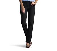 Lee Women's Missy Relaxed Fit All Cotton Straight Leg Jean, Black, 8
