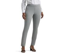 Lee Women's Petite Ultra Lux Mid Rise Slim Fit Ankle Pant, Dover Gray, 8 Short