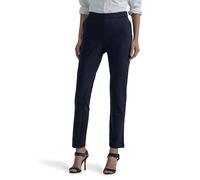 Lee Women's Petite Ultra Lux Mid Rise Slim Fit Ankle Pant, Rivet Navy, 4 Short