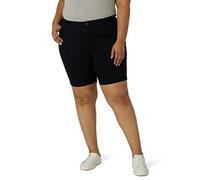 Lee Women's Plus Size Regular Fit Chino Bermuda Short, Black, 24