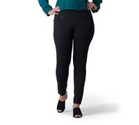 Lee Women's Plus Size Sculpting Slim Fit Skinny Leg Pull on Jean, Black, 16W Long