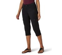 Lee Women's Relaxed Fit Austyn Knit Waist Capri Pant, Black, 14