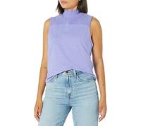 Lee Women's Smocked High-Neck Tank, Violet, 1X