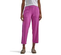 Lee Women's Ultra Lux Mid-Rise Pull-On Crop Capri Pant, Grape Stain