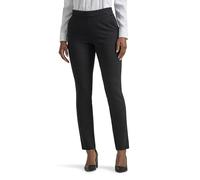 Lee Women's Ultra Lux Mid Rise Slim Fit Ankle Pant, Unionall Black, 14 Petite