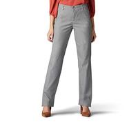 Lee Wrinkle Free Relaxed Fit Straight Leg Pant Pantalones, Ash Heather, 50 Largo para Mujer