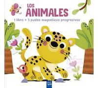 Lee y juega con puzles magnéticos. Los animales: 1 libro y 3 puzles magnéticos