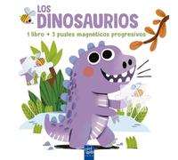Lee y juega con puzles magnéticos. Los dinosaurios: 1 libro y 3 puzles magnéticos