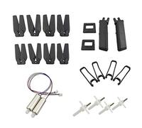 Leeadwaey 8pcs hélice 4pcs tren de aterrizaje fit E58 S168 JY019 plegable Quadcopter negro