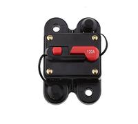 Leeadwaey Coche Auto Marine Inline Disyuntor 120AMP Manual Reset Audio Fuse Holder